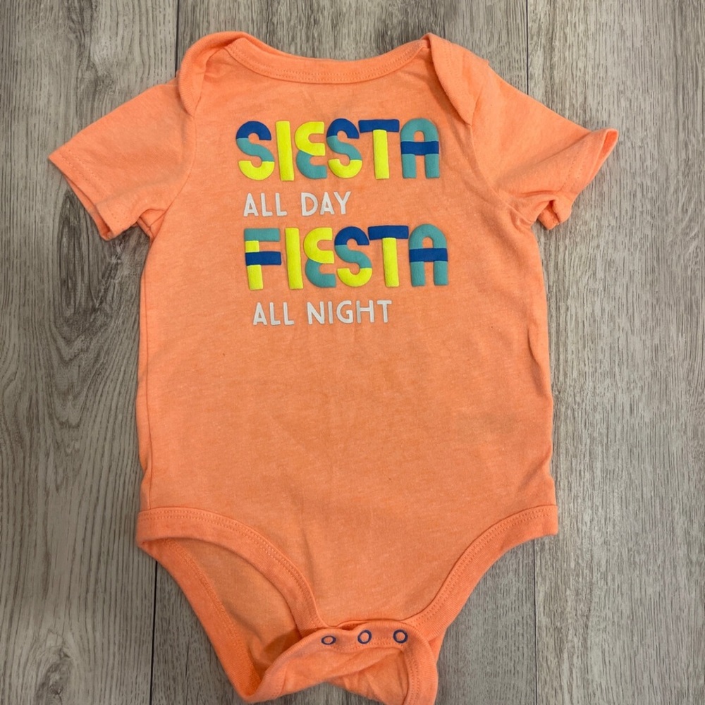 Cat And Jack Siesta All Day Fiesta All Night 6-9 Months Onesie